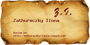 Zathureczky Ilona névjegykártya